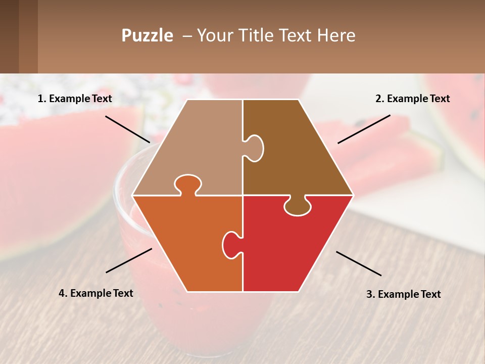 A Glass Of Watermelon Juice On A Table With Slices Of Watermelon PowerPoint Template