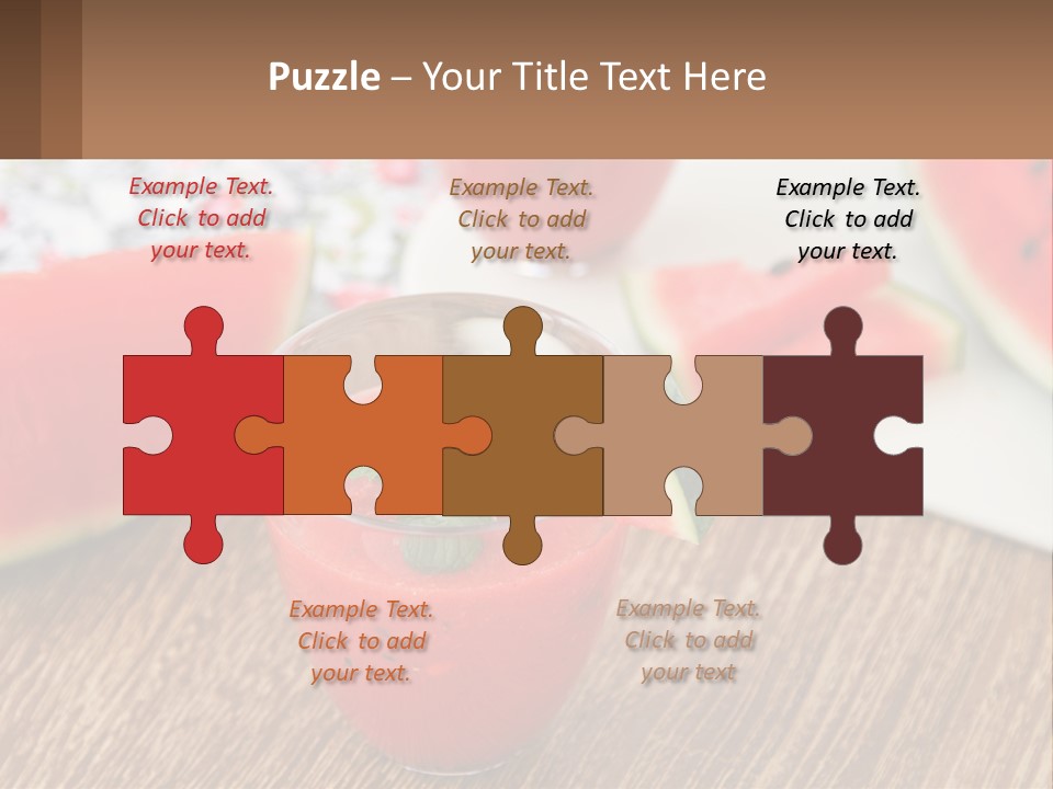 A Glass Of Watermelon Juice On A Table With Slices Of Watermelon PowerPoint Template