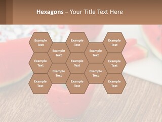 A Glass Of Watermelon Juice On A Table With Slices Of Watermelon PowerPoint Template