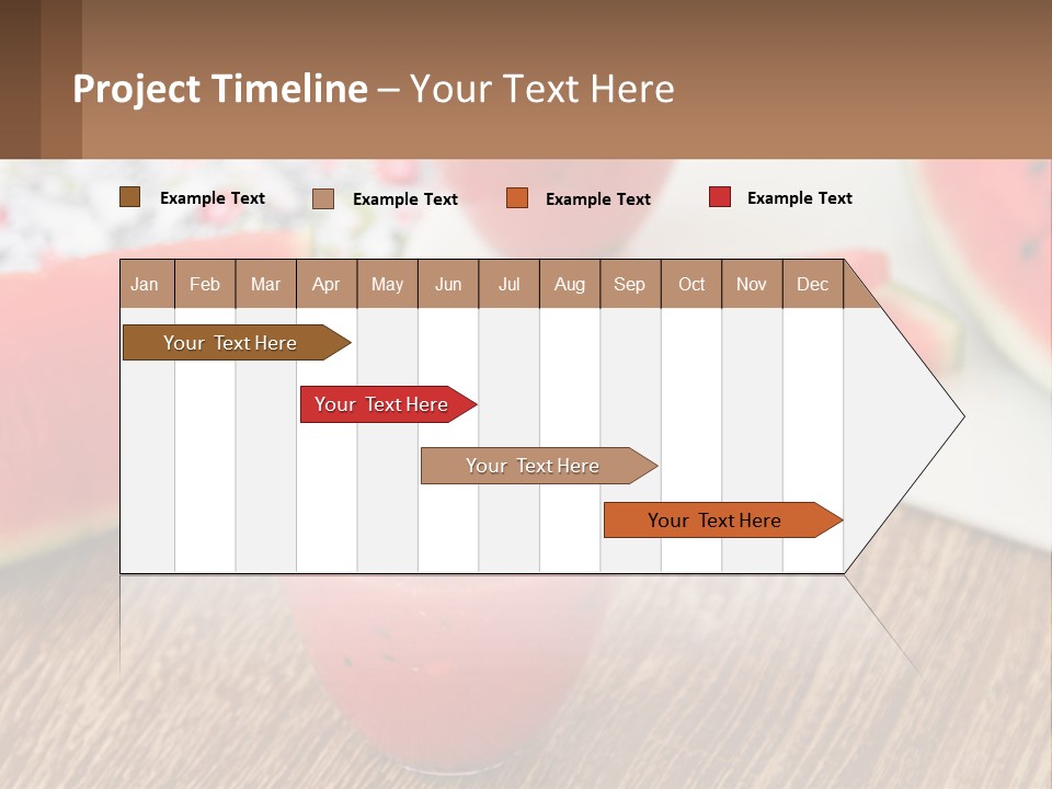 A Glass Of Watermelon Juice On A Table With Slices Of Watermelon PowerPoint Template