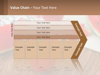 A Glass Of Watermelon Juice On A Table With Slices Of Watermelon PowerPoint Template