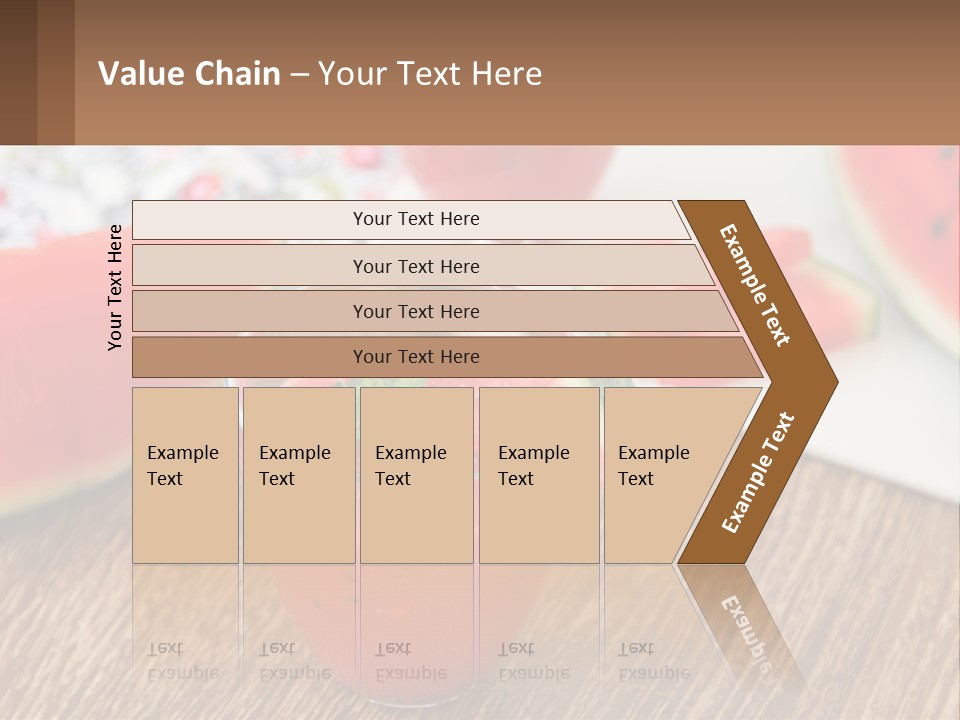 A Glass Of Watermelon Juice On A Table With Slices Of Watermelon PowerPoint Template