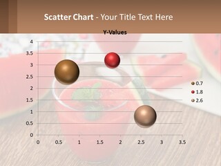 A Glass Of Watermelon Juice On A Table With Slices Of Watermelon PowerPoint Template