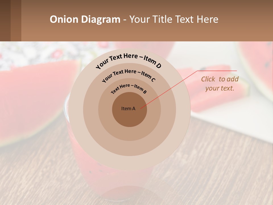 A Glass Of Watermelon Juice On A Table With Slices Of Watermelon PowerPoint Template
