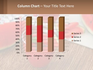 A Glass Of Watermelon Juice On A Table With Slices Of Watermelon PowerPoint Template