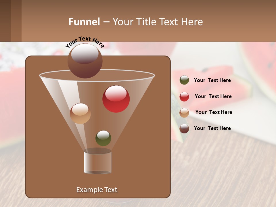A Glass Of Watermelon Juice On A Table With Slices Of Watermelon PowerPoint Template