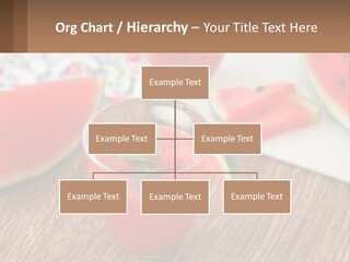 A Glass Of Watermelon Juice On A Table With Slices Of Watermelon PowerPoint Template