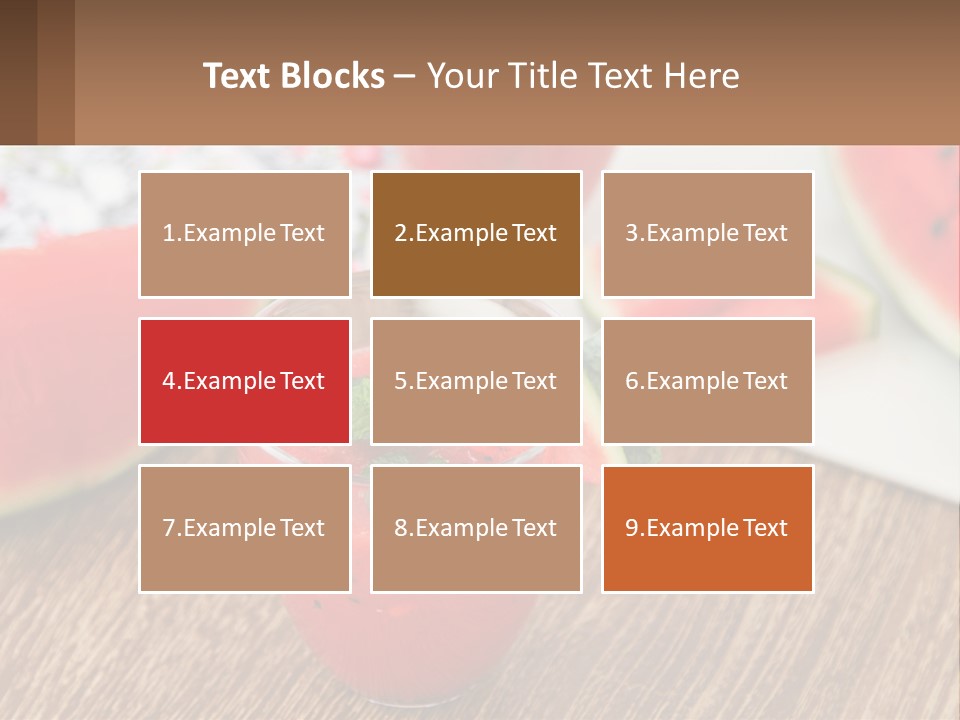 A Glass Of Watermelon Juice On A Table With Slices Of Watermelon PowerPoint Template