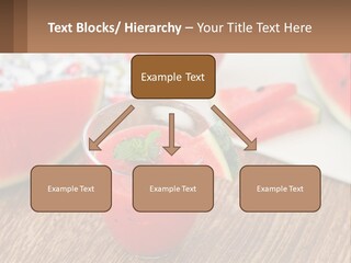 A Glass Of Watermelon Juice On A Table With Slices Of Watermelon PowerPoint Template