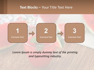 A Glass Of Watermelon Juice On A Table With Slices Of Watermelon PowerPoint Template