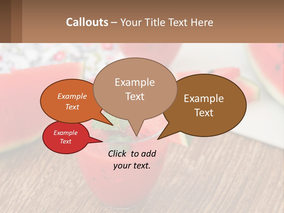 A Glass Of Watermelon Juice On A Table With Slices Of Watermelon PowerPoint Template