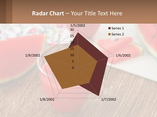 A Glass Of Watermelon Juice On A Table With Slices Of Watermelon PowerPoint Template