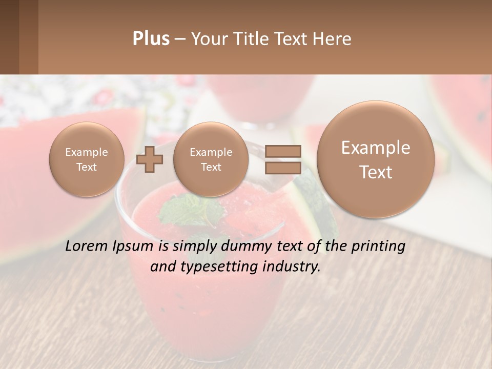 A Glass Of Watermelon Juice On A Table With Slices Of Watermelon PowerPoint Template