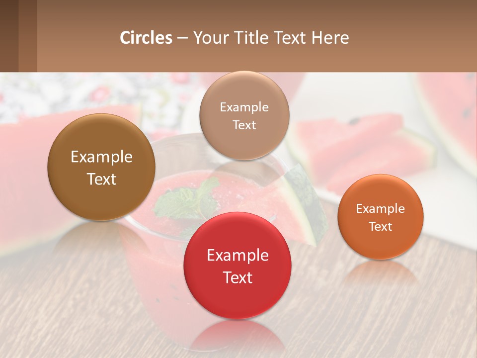 A Glass Of Watermelon Juice On A Table With Slices Of Watermelon PowerPoint Template