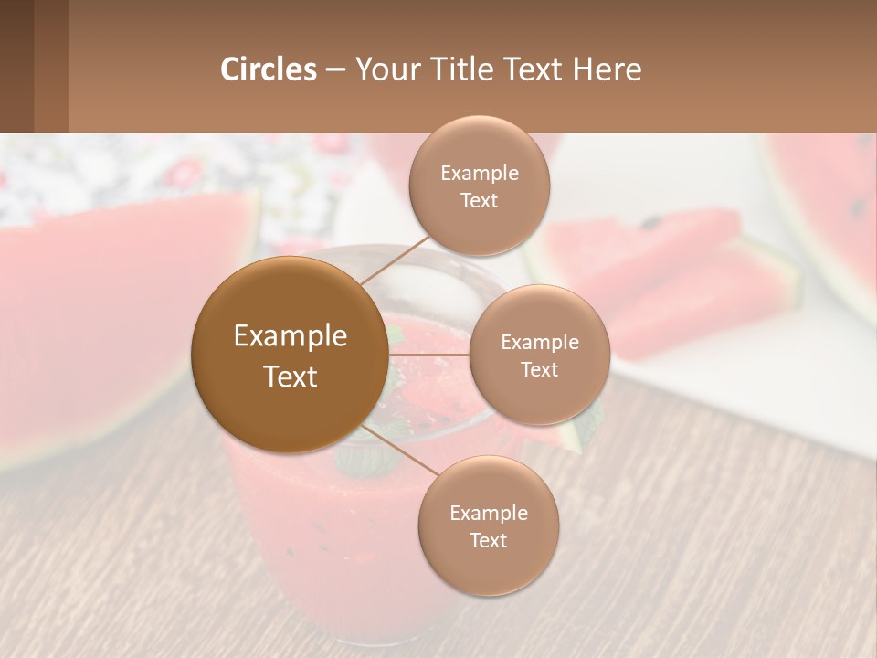 A Glass Of Watermelon Juice On A Table With Slices Of Watermelon PowerPoint Template