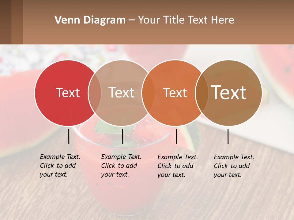 A Glass Of Watermelon Juice On A Table With Slices Of Watermelon PowerPoint Template