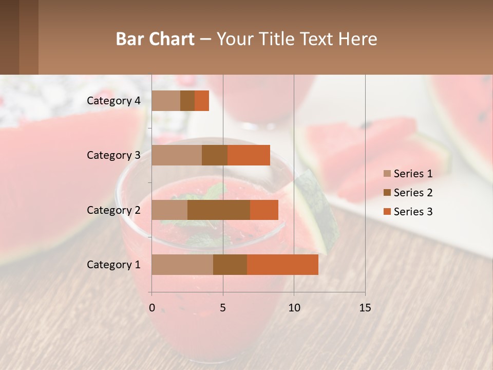 A Glass Of Watermelon Juice On A Table With Slices Of Watermelon PowerPoint Template
