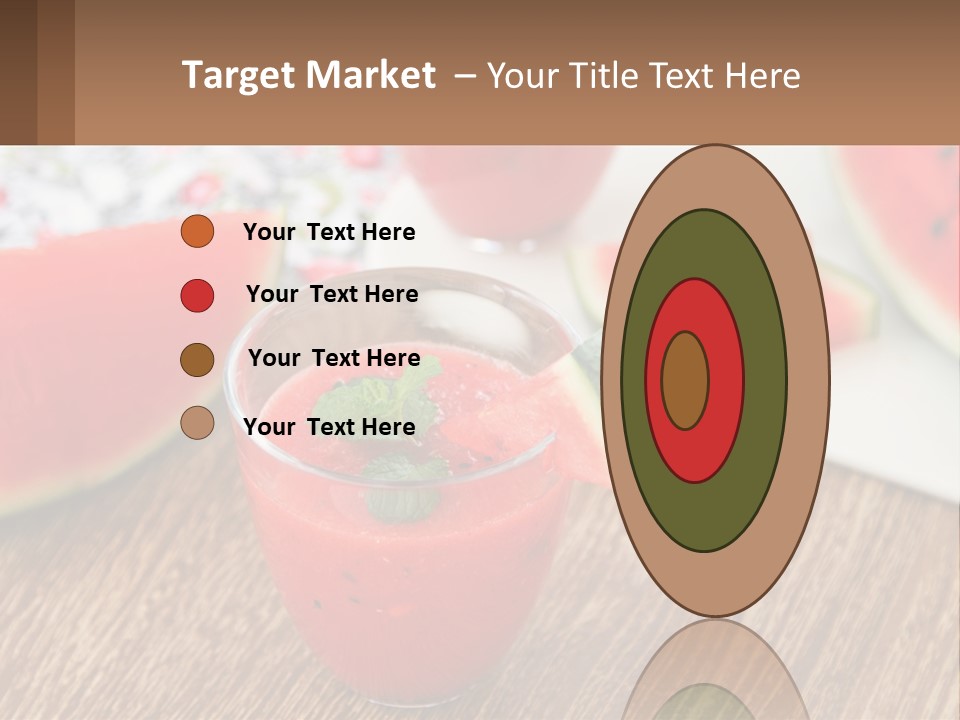 A Glass Of Watermelon Juice On A Table With Slices Of Watermelon PowerPoint Template