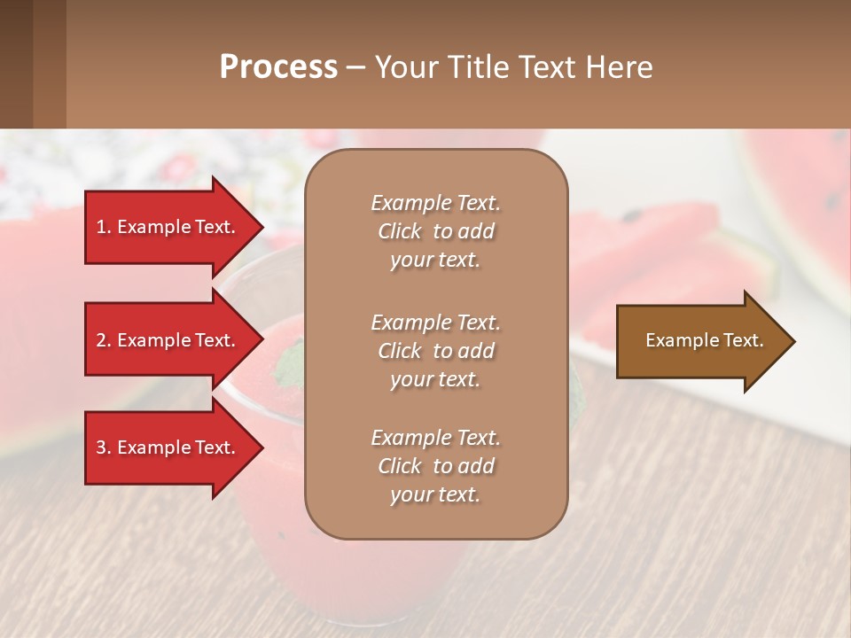 A Glass Of Watermelon Juice On A Table With Slices Of Watermelon PowerPoint Template
