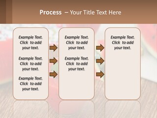 A Glass Of Watermelon Juice On A Table With Slices Of Watermelon PowerPoint Template