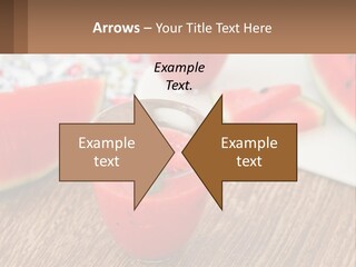 A Glass Of Watermelon Juice On A Table With Slices Of Watermelon PowerPoint Template