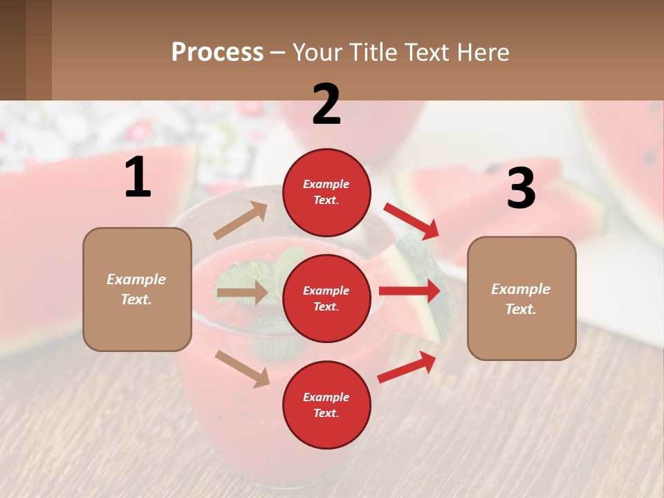 A Glass Of Watermelon Juice On A Table With Slices Of Watermelon PowerPoint Template