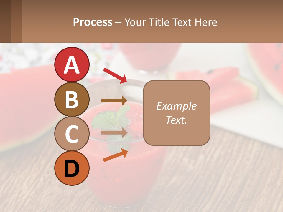 A Glass Of Watermelon Juice On A Table With Slices Of Watermelon PowerPoint Template