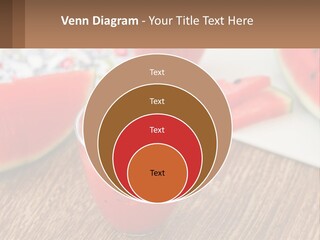 A Glass Of Watermelon Juice On A Table With Slices Of Watermelon PowerPoint Template