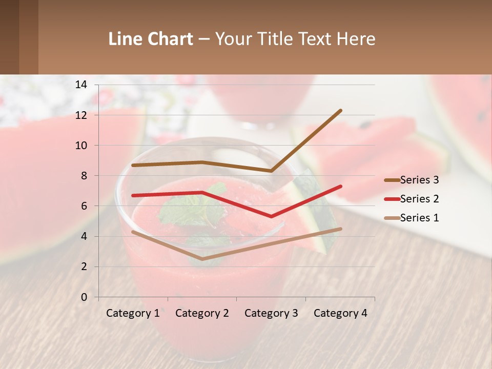 A Glass Of Watermelon Juice On A Table With Slices Of Watermelon PowerPoint Template