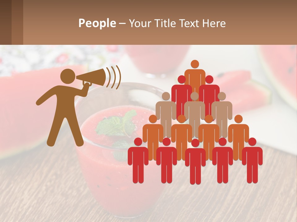 A Glass Of Watermelon Juice On A Table With Slices Of Watermelon PowerPoint Template