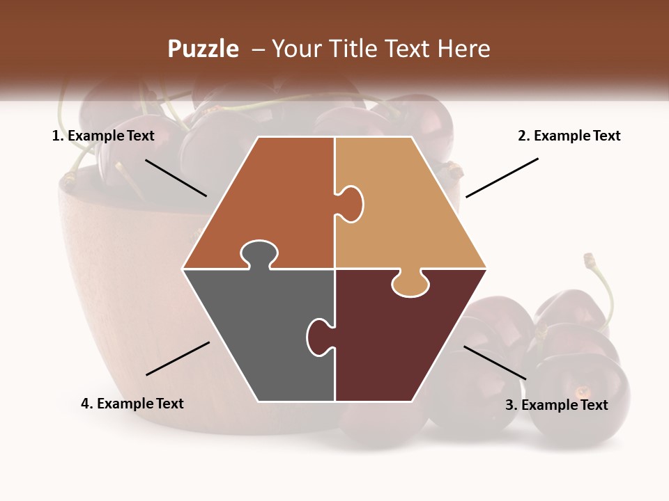 A Wooden Bowl Filled With Cherries On Top Of A Table PowerPoint Template