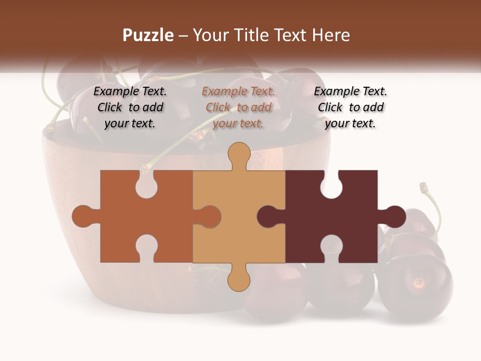 A Wooden Bowl Filled With Cherries On Top Of A Table PowerPoint Template