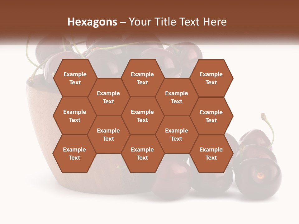 A Wooden Bowl Filled With Cherries On Top Of A Table PowerPoint Template