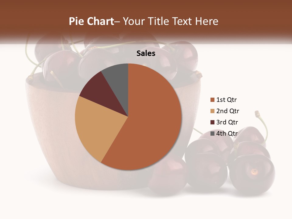 A Wooden Bowl Filled With Cherries On Top Of A Table PowerPoint Template