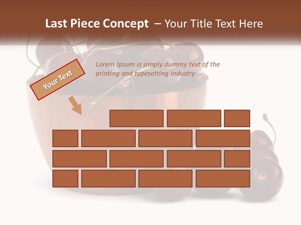 A Wooden Bowl Filled With Cherries On Top Of A Table PowerPoint Template