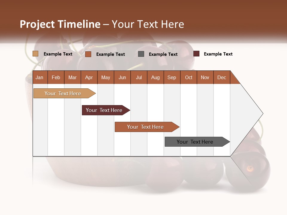 A Wooden Bowl Filled With Cherries On Top Of A Table PowerPoint Template