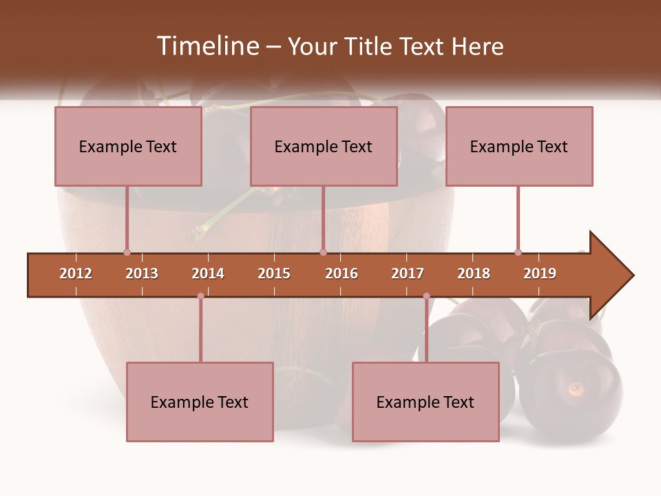 A Wooden Bowl Filled With Cherries On Top Of A Table PowerPoint Template