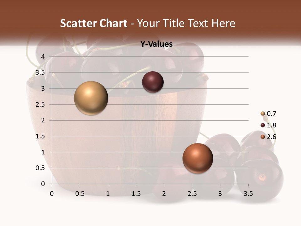 A Wooden Bowl Filled With Cherries On Top Of A Table PowerPoint Template