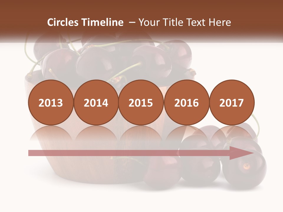 A Wooden Bowl Filled With Cherries On Top Of A Table PowerPoint Template