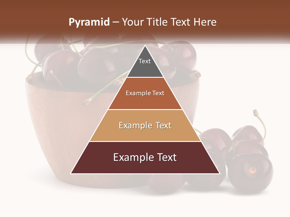 A Wooden Bowl Filled With Cherries On Top Of A Table PowerPoint Template