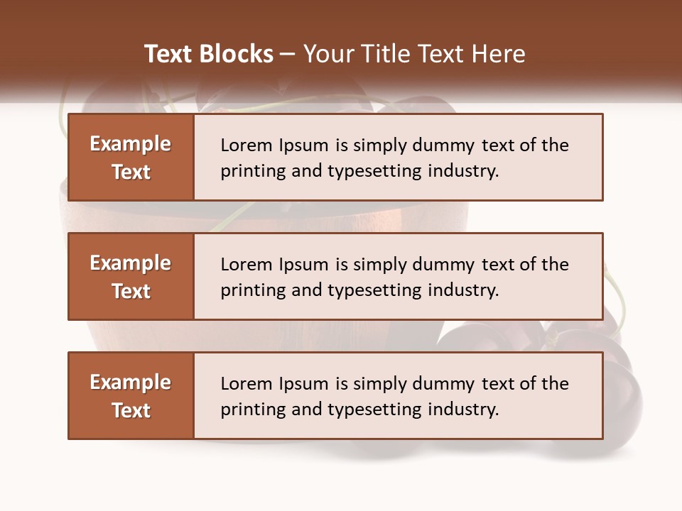 A Wooden Bowl Filled With Cherries On Top Of A Table PowerPoint Template