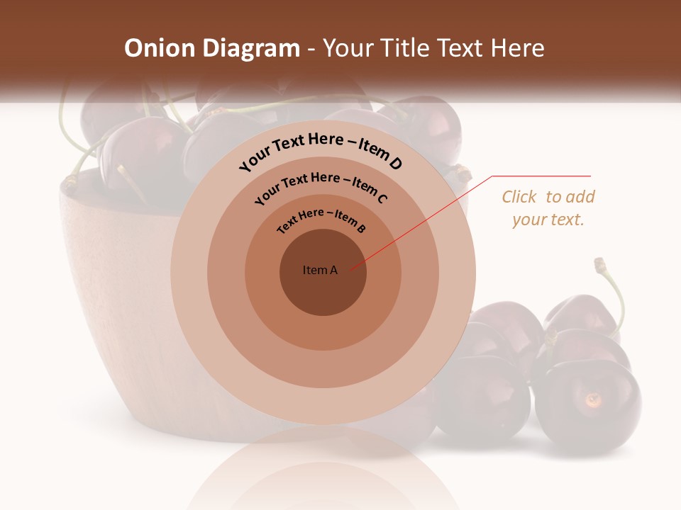 A Wooden Bowl Filled With Cherries On Top Of A Table PowerPoint Template