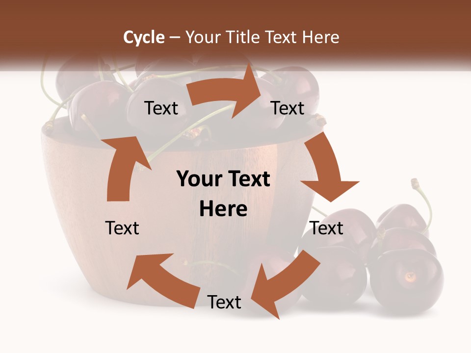 A Wooden Bowl Filled With Cherries On Top Of A Table PowerPoint Template