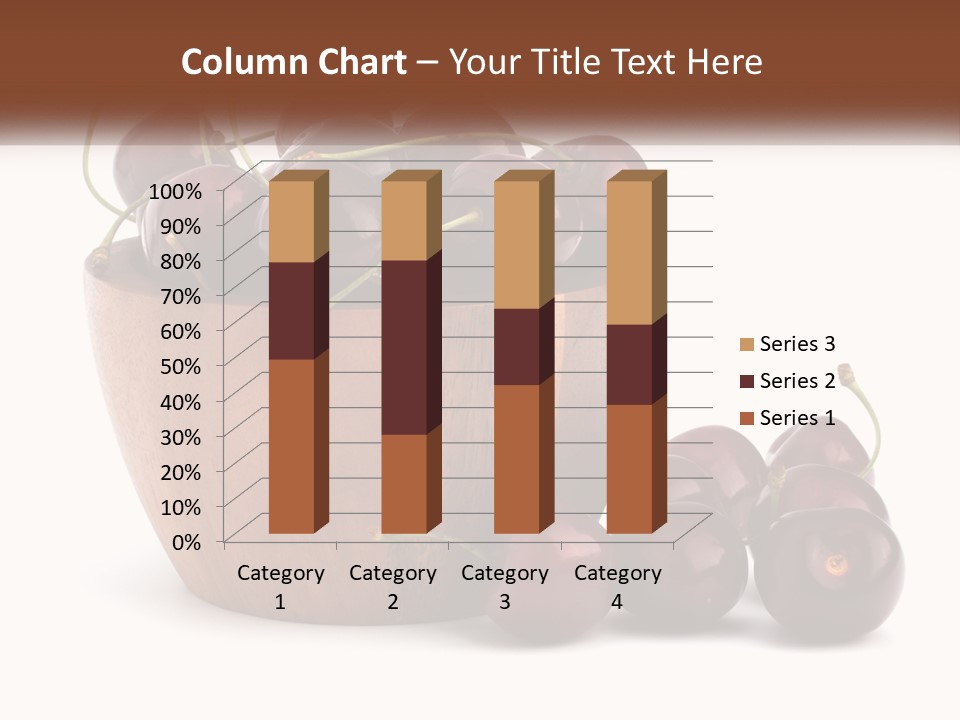 A Wooden Bowl Filled With Cherries On Top Of A Table PowerPoint Template