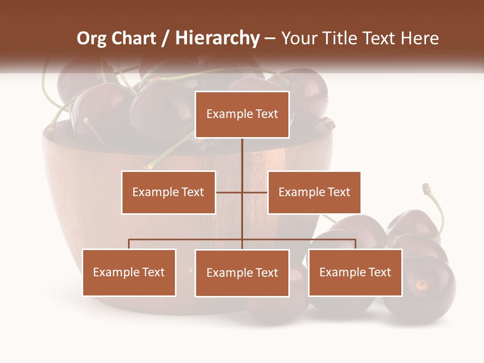 A Wooden Bowl Filled With Cherries On Top Of A Table PowerPoint Template