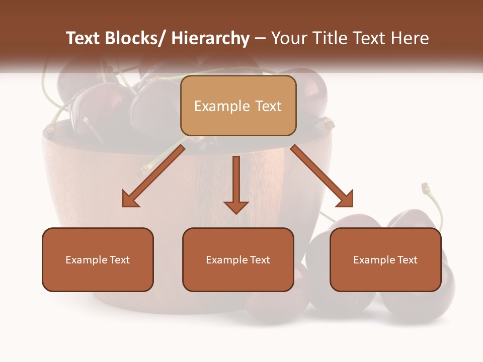 A Wooden Bowl Filled With Cherries On Top Of A Table PowerPoint Template