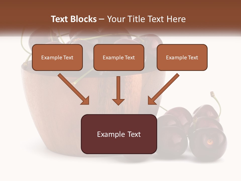 A Wooden Bowl Filled With Cherries On Top Of A Table PowerPoint Template