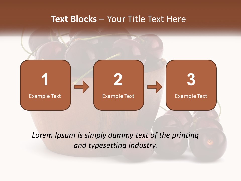 A Wooden Bowl Filled With Cherries On Top Of A Table PowerPoint Template