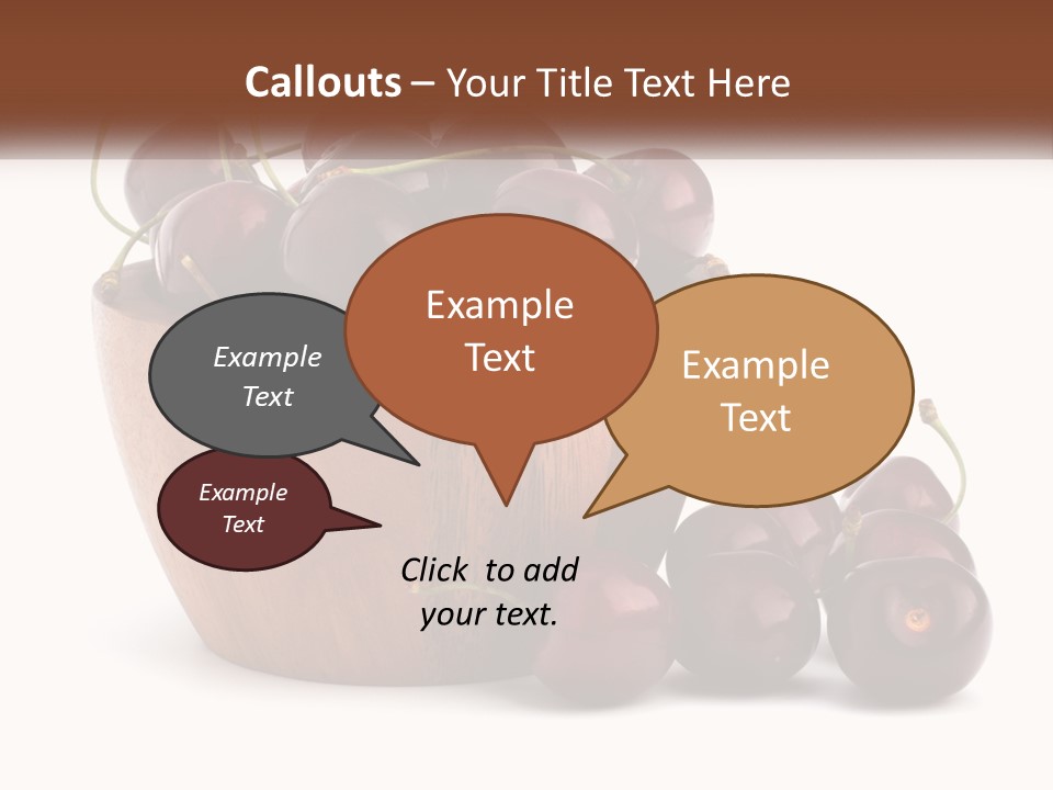 A Wooden Bowl Filled With Cherries On Top Of A Table PowerPoint Template