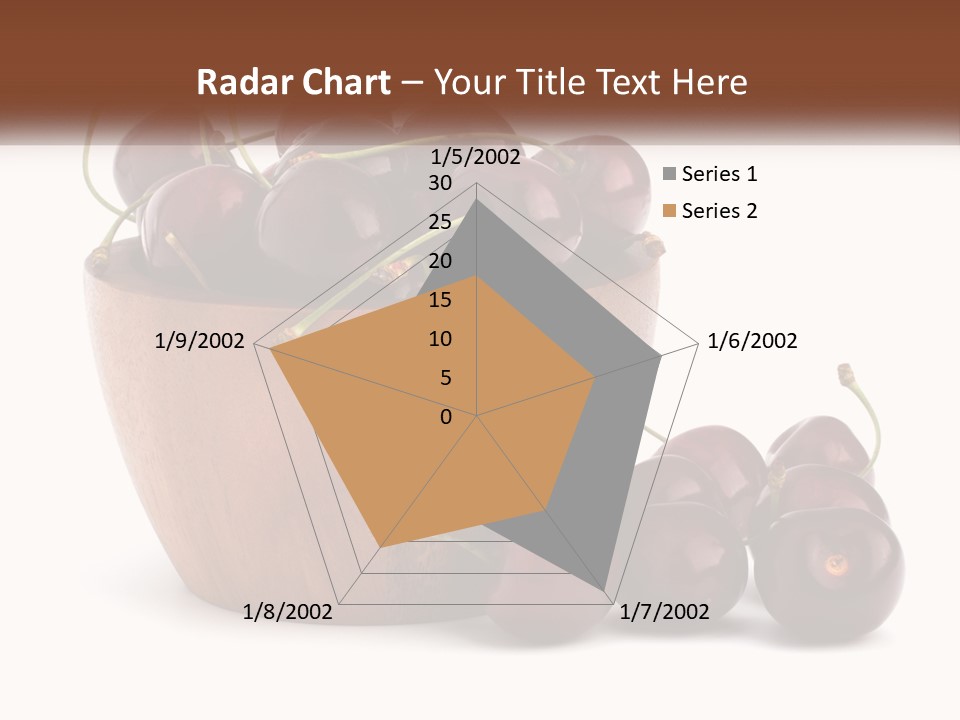 A Wooden Bowl Filled With Cherries On Top Of A Table PowerPoint Template